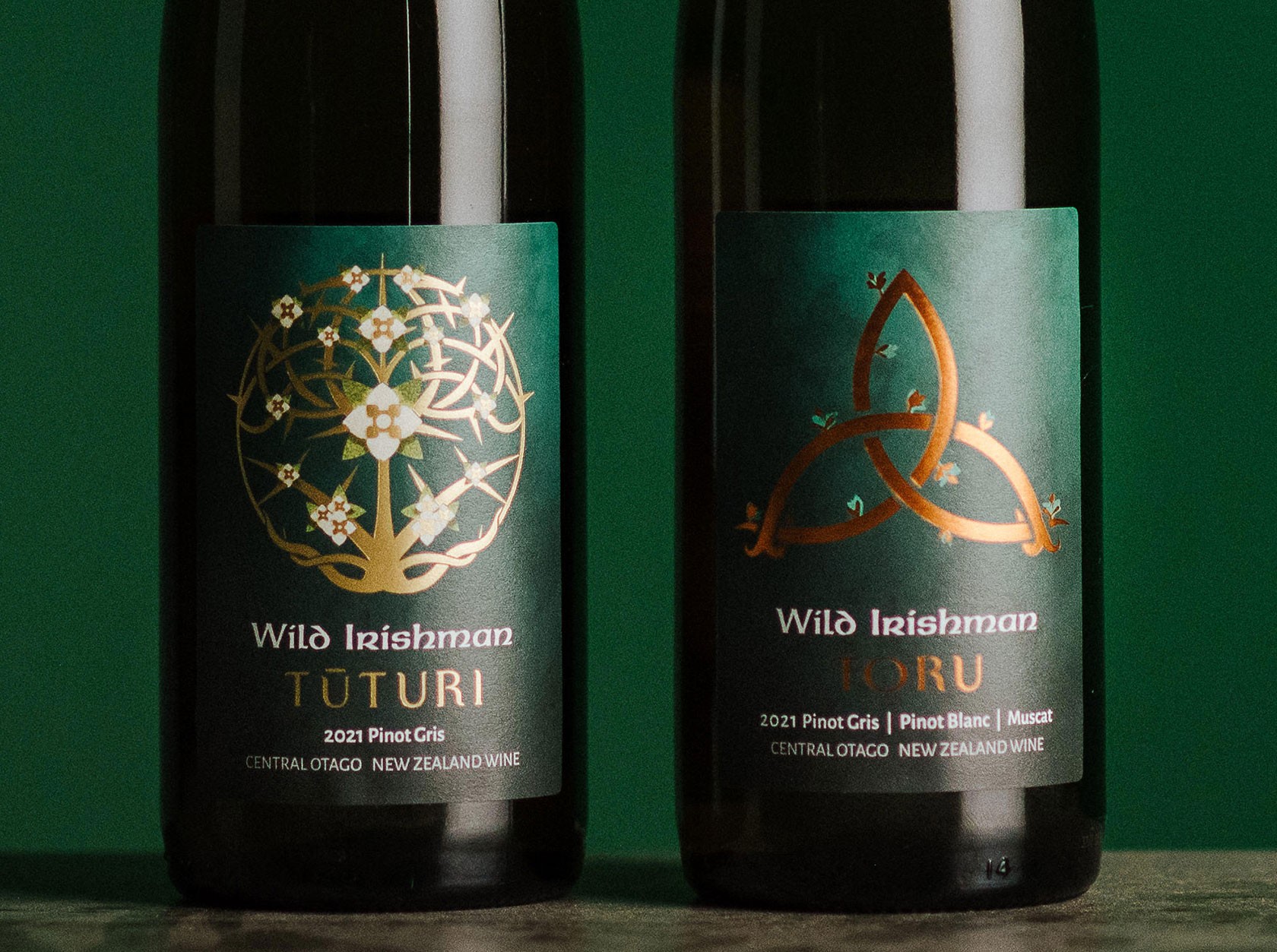 Wild Irishman wine labels